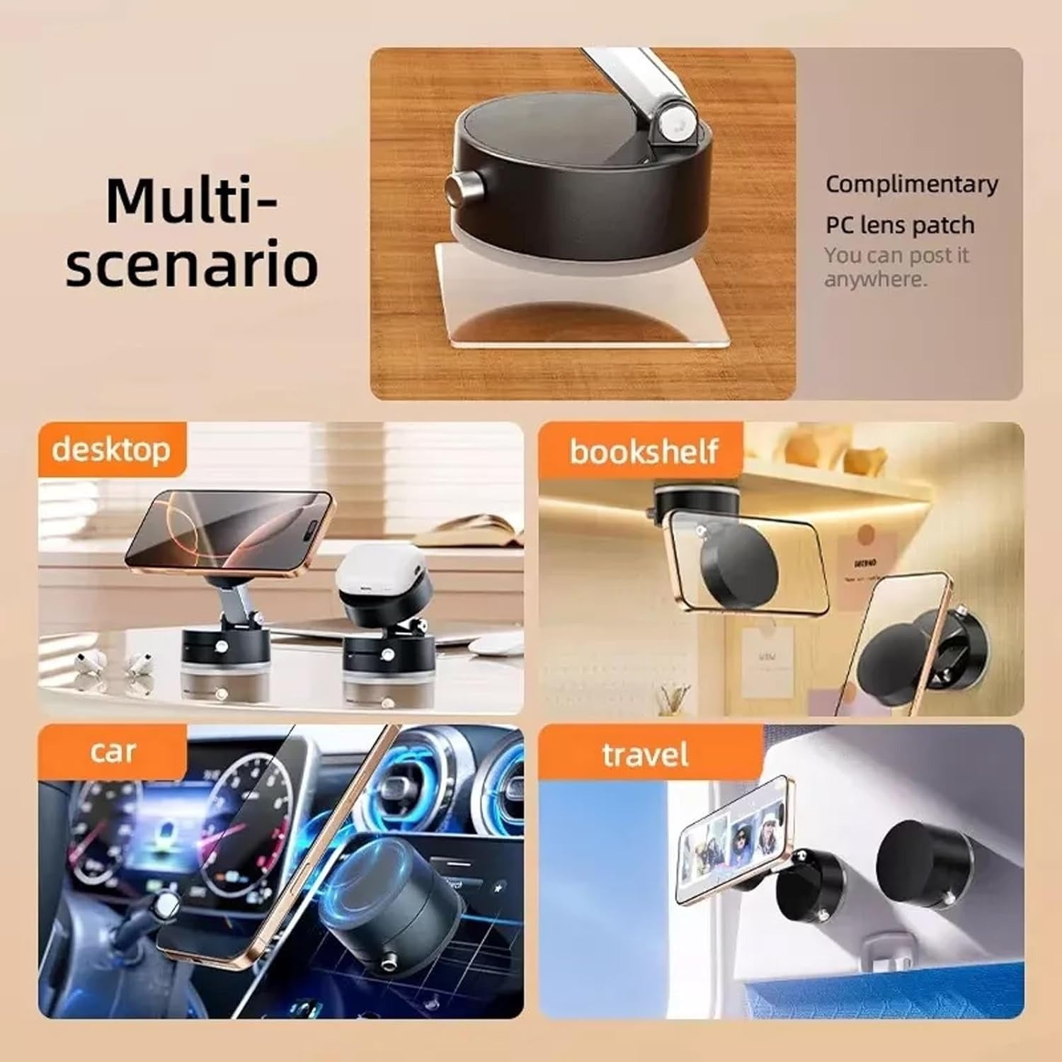 Foldable Magnetic Car Phone Holder